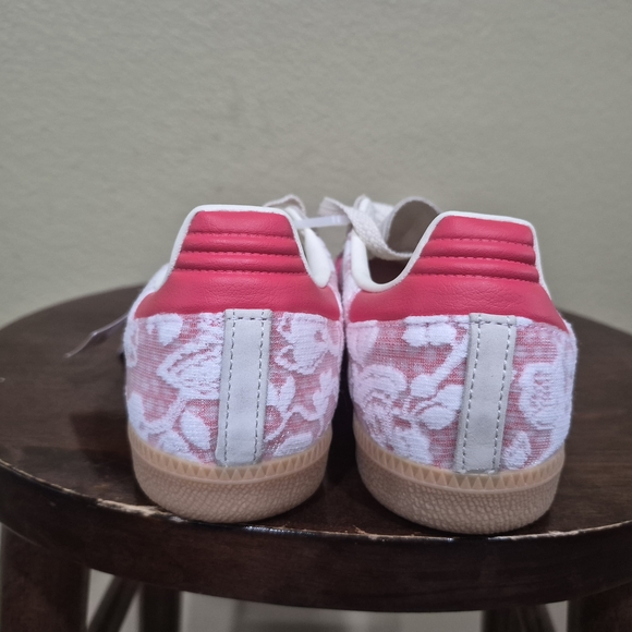 Adidas Samba Women's Pink and Cream Sneakers JR8841 Size 7.5 - Picture 5 of 6
